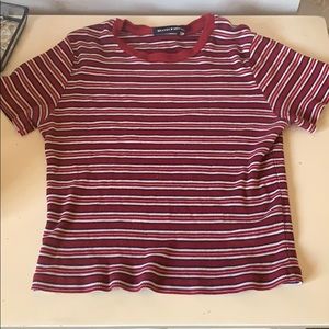 Brandy Melville Red Striped T-Shirt
